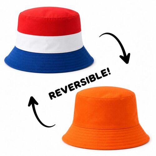 Yucka reversible vissershoedje NL vlag - 58 cm