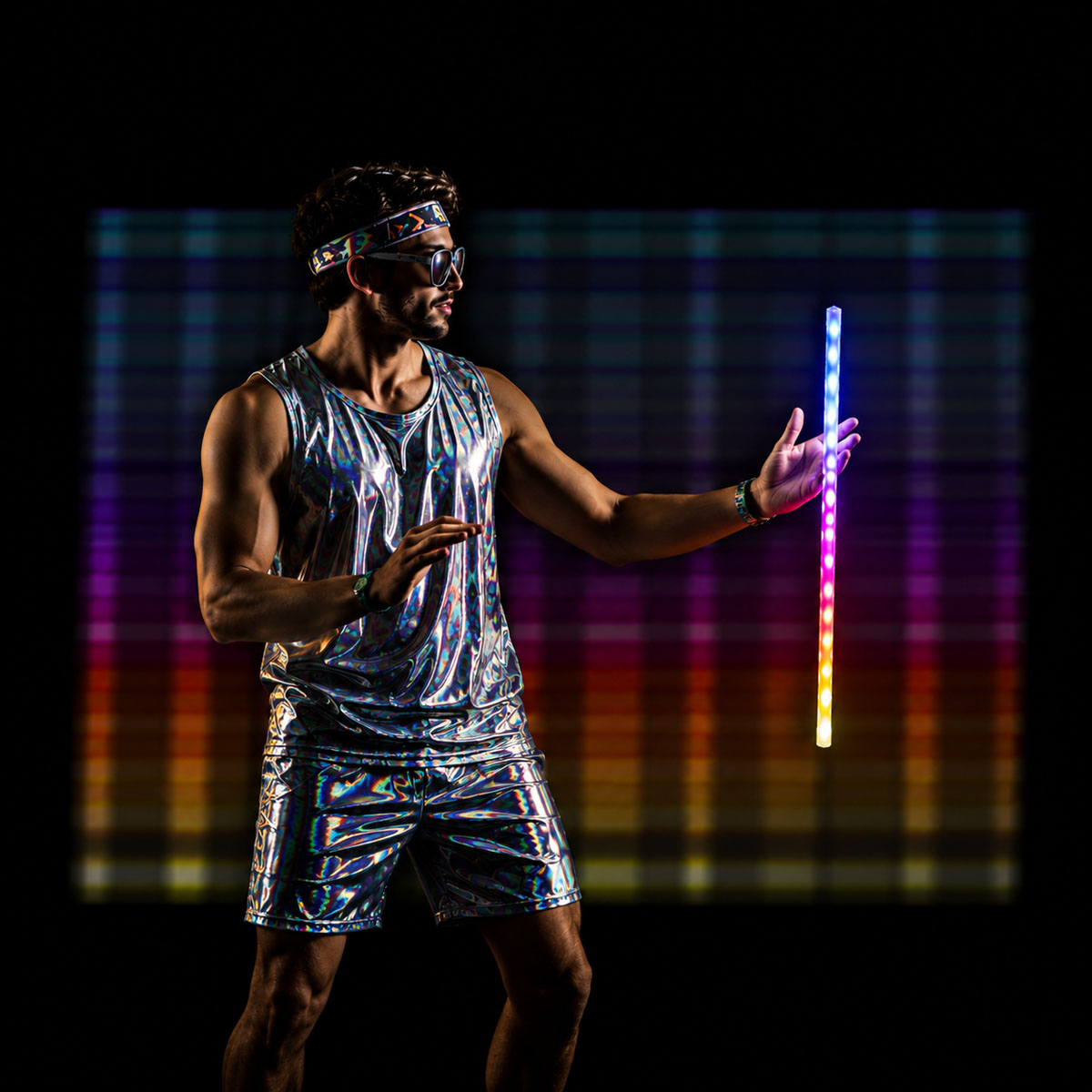 RaveLife - Hypno LED Stick – Oplaadbare LED Lichtstaaf met Afstandsbediening - Afbeelding 2