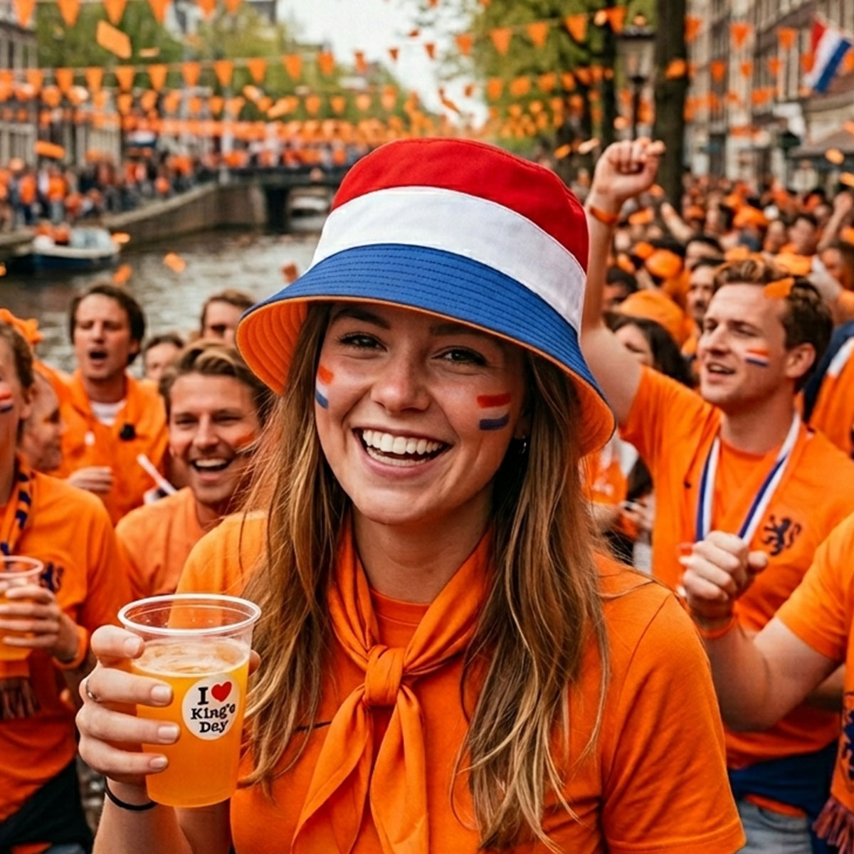 Yucka reversible vissershoedje NL vlag - 58 cm - Afbeelding 3