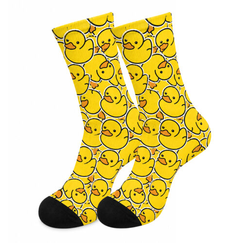 Bad eendjes sokken - Gele Duck Print - One size