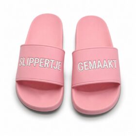 Roze slippers - Slippertje Gemaakt - Badslippers - Maat 41