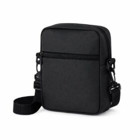 Schoudertas van PU - Crossbody tas met voorvak - Zwart