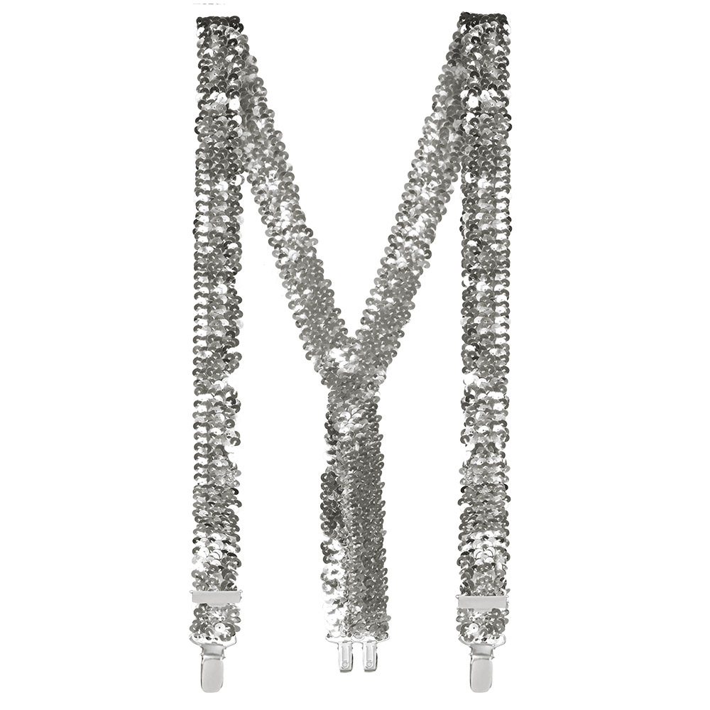 Accessoire set - Partybril, vlinderstrik en bretels - Zilver - 3-delig - Afbeelding 6