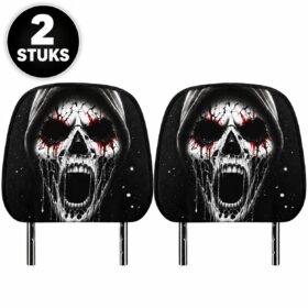 Halloween Auto Hoofdsteunhoezen – Horror Schedel – 2 stuks