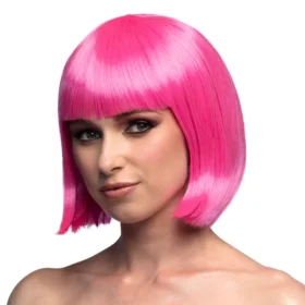 Boblijn pruik - Cabaret pruik - Roze