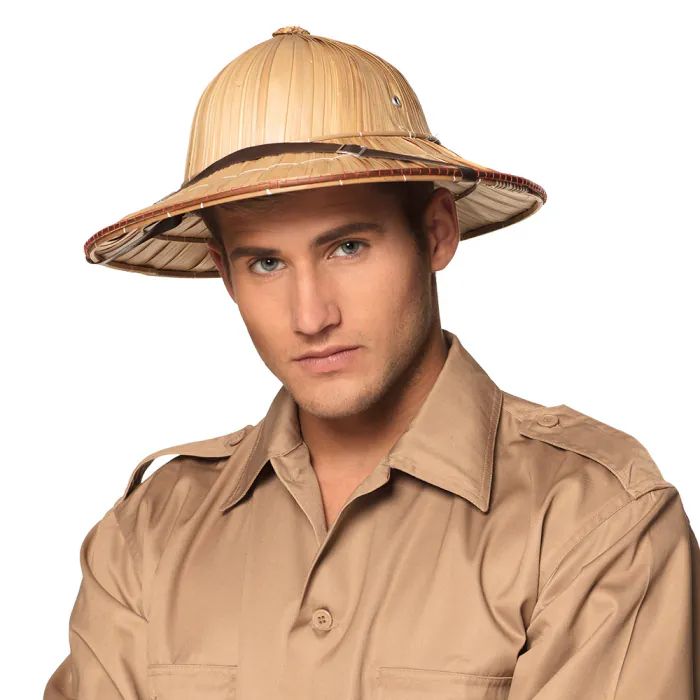 Beige Safarihoed - Verkleedaccessoire - Safari & Jungle Thema - Afbeelding 2
