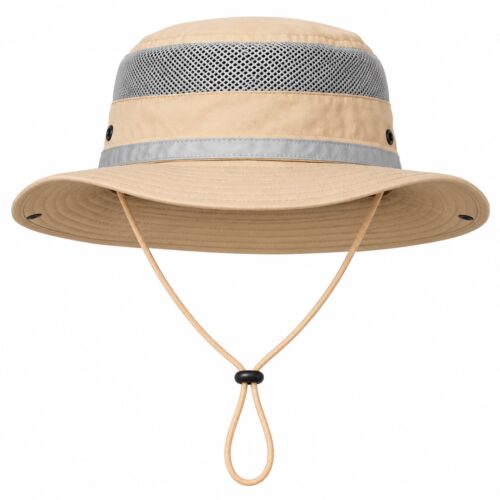 Safari hoed met mesh katoen beige