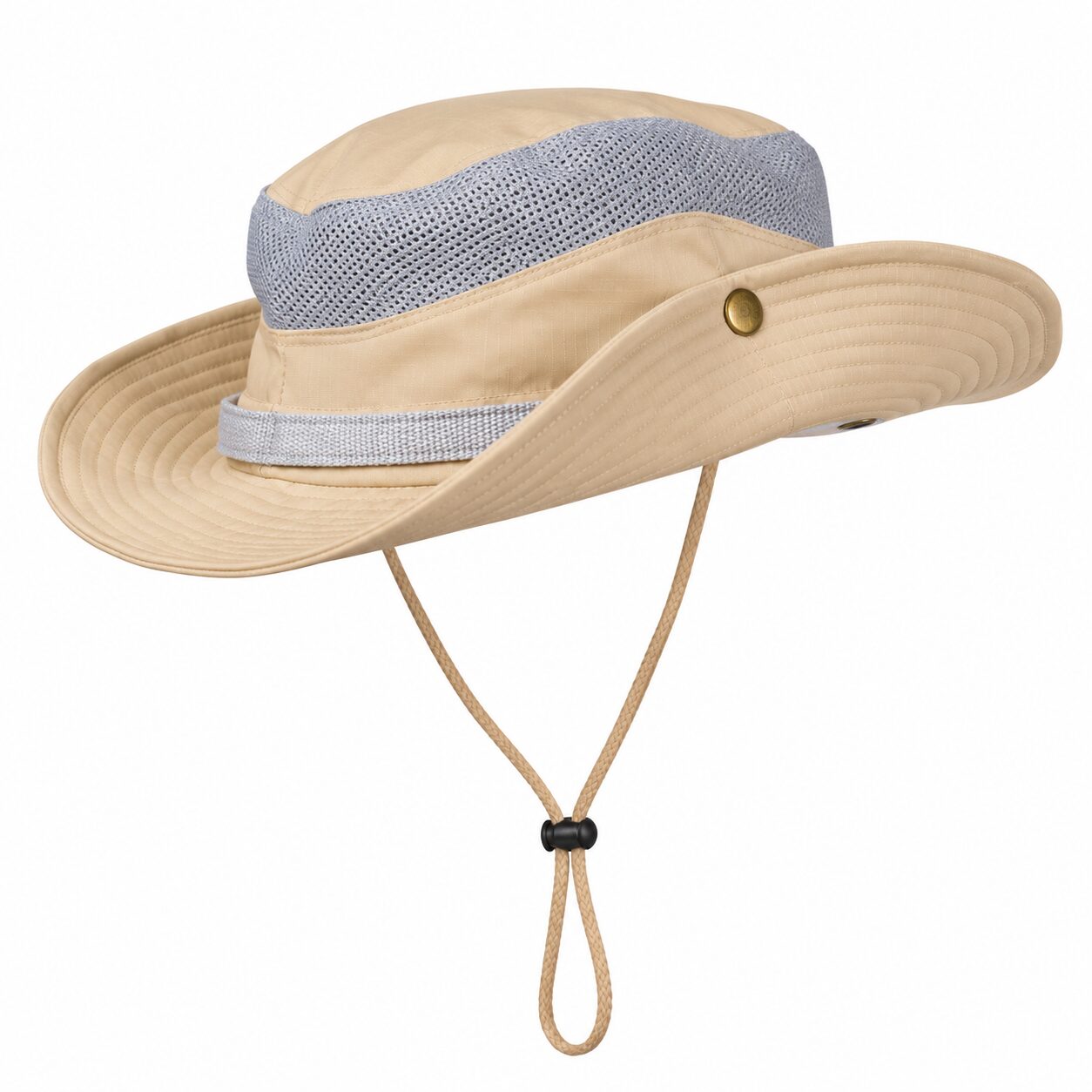 Safari hoed met mesh katoen beige - Afbeelding 3