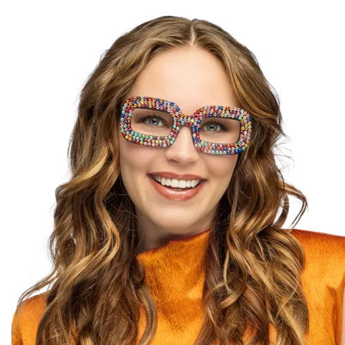 Partybril met diamantjes - Glitter - Zonder glazen
