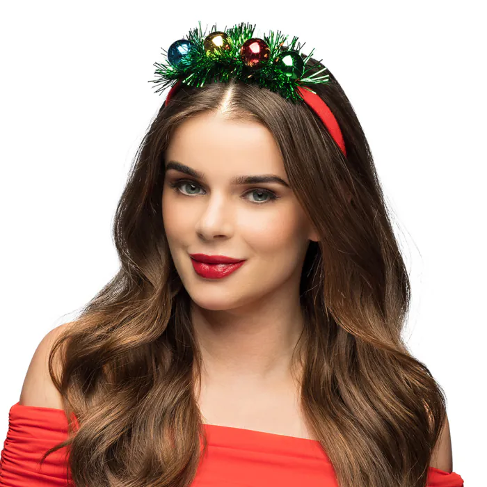 Kerstballen diadeem - Haarband - Glimmend - Afbeelding 2
