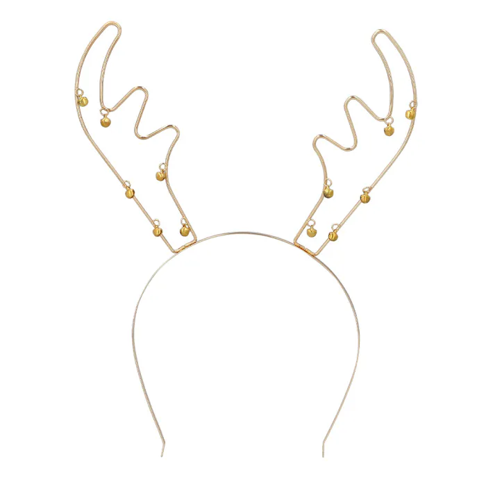 Rendier Diadeem - Met belletjes - Goud