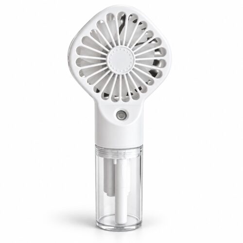 Handventilator USB oplaadbaar - Met vernevelaar - 4 snelheden - Wit