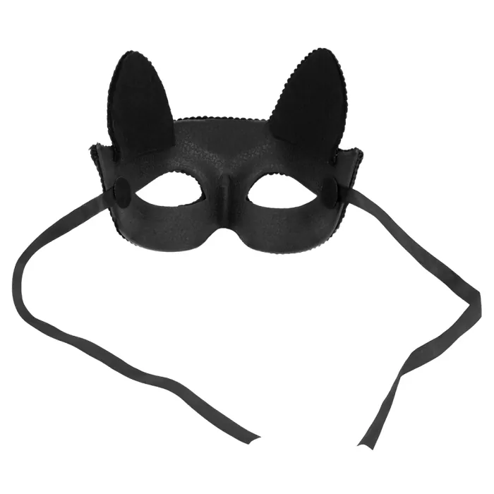 Kattenmasker - Dierenmasker met lintsluiting - Zwart - Afbeelding 5