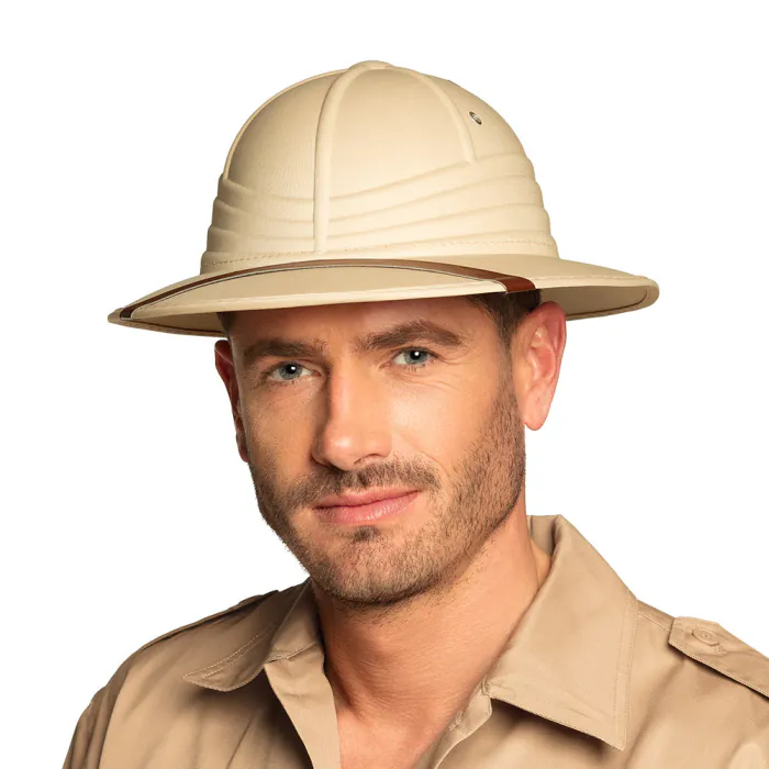 Beige Safarihoed - Verkleedaccessoire - Safari & Jungle Thema - Afbeelding 4