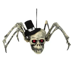 Decoratie spinnenschedel - Halloween - 10 x 24 x 15 cm
