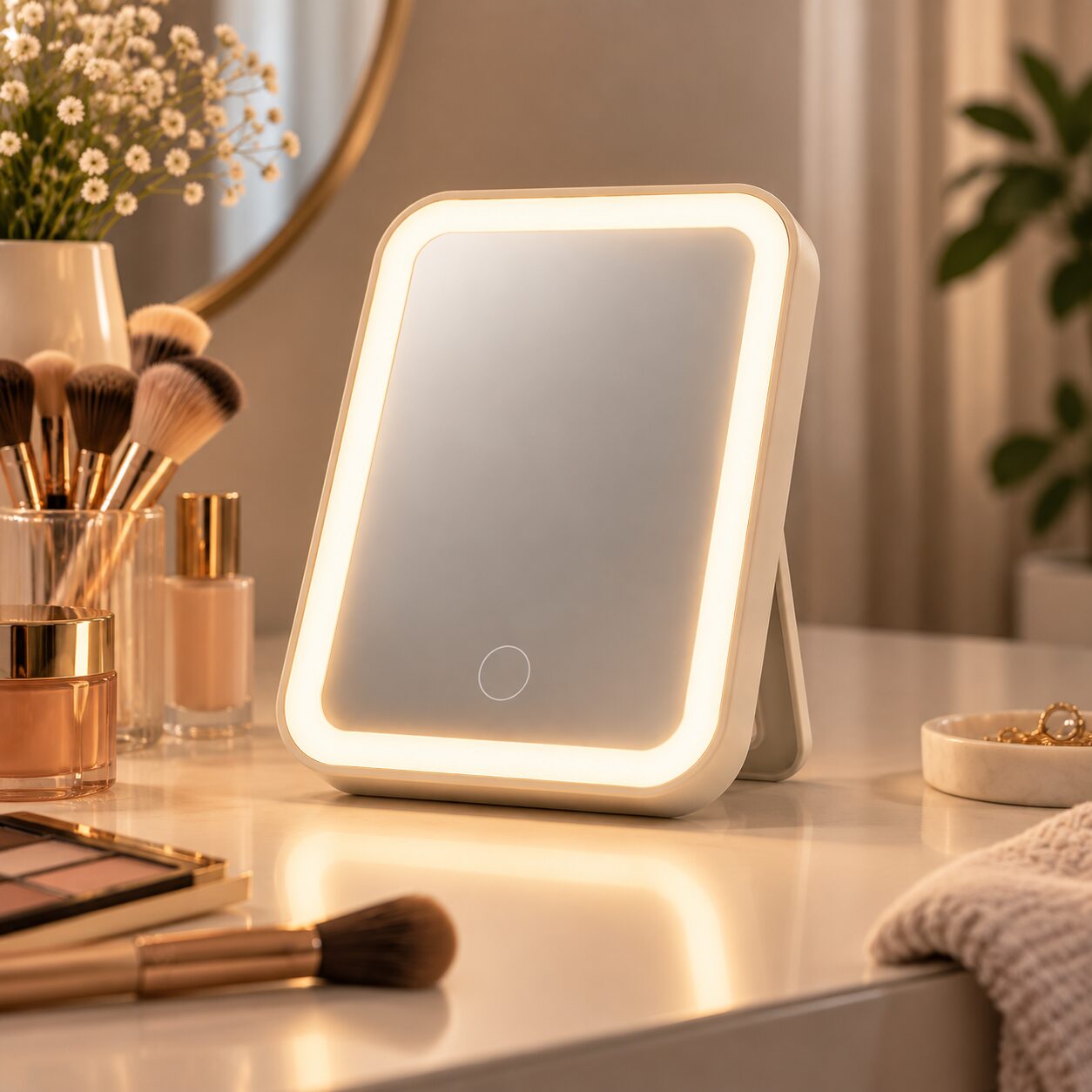 Duradis - Make-up spiegel met touch lichtbediening - USB oplaadbaar - Afbeelding 5