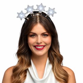 LED diadeem sneeuwvlokken - Lichtgevende haarband - Zilver