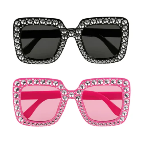 2 Partybrillen - Roze & Zwart - Festivalbril