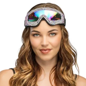 Party skibril - Verstelbare feestbril - Glitter bril