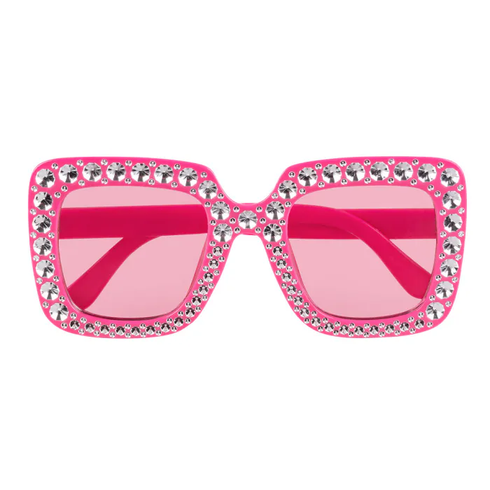 2 Partybrillen - Roze & Zwart - Festivalbril - Afbeelding 7