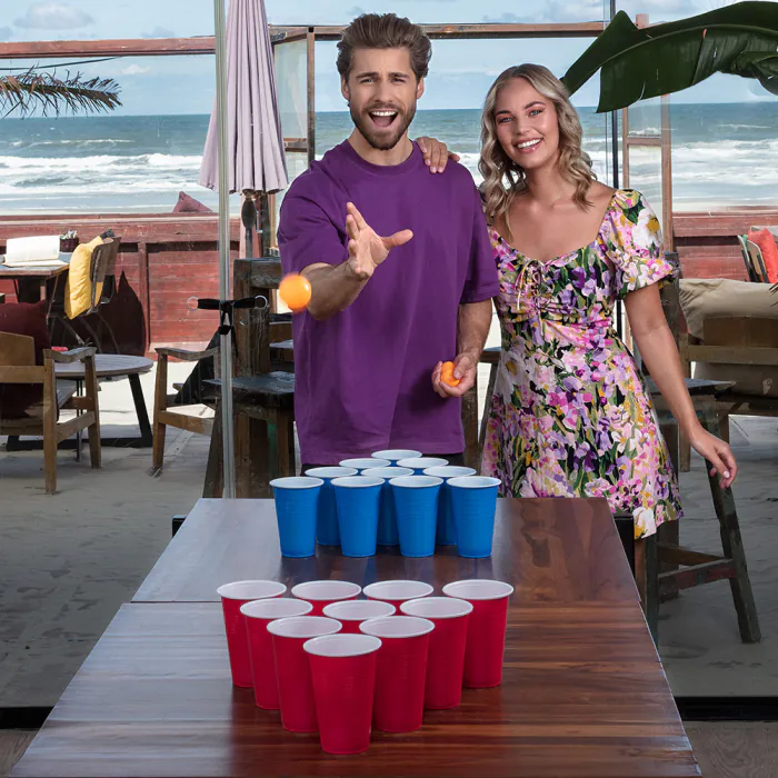 Beer Pong Set - Drankspel - Rood & Blauw - Afbeelding 3