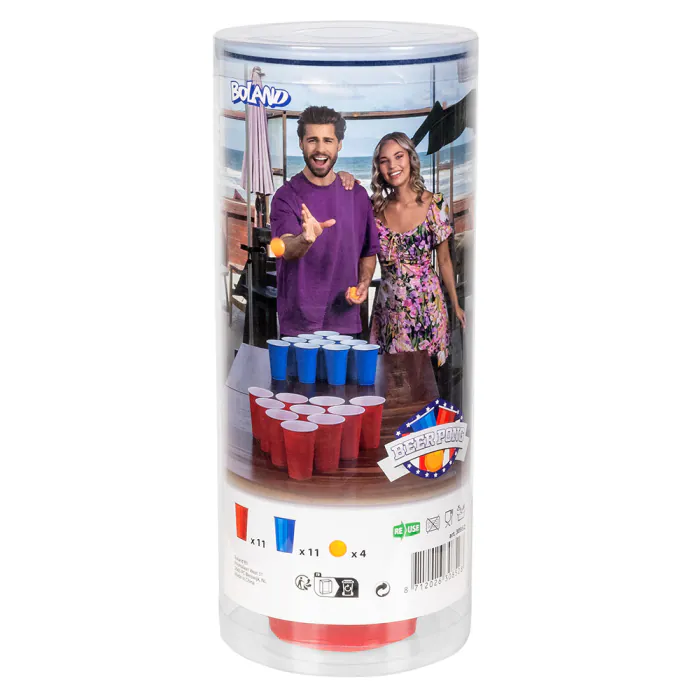 Beer Pong Set - Drankspel - Rood & Blauw - Afbeelding 2