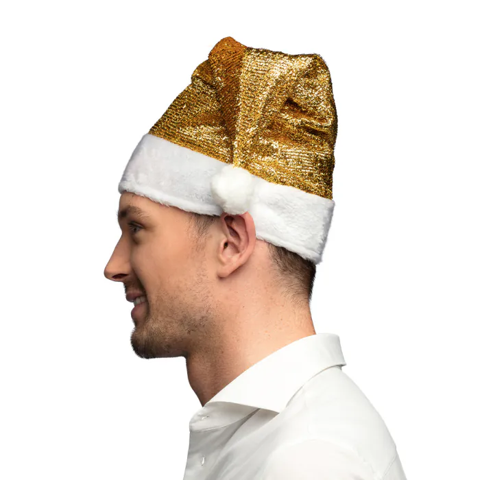 Kerstmuts met Glitter - Volwassenen - Goud - Afbeelding 4