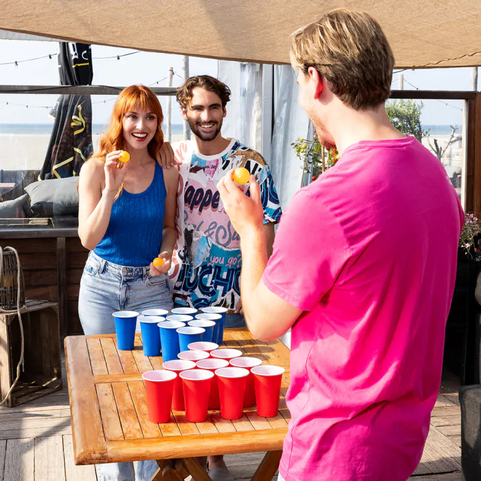 Beer Pong Set - Drankspel - Rood & Blauw - Afbeelding 4
