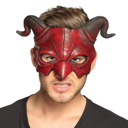 Foam masker Demoon - Halloween - Rood