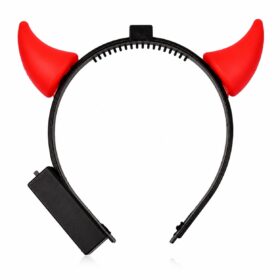 Halloween duivel hoorntjes met LED verlichting