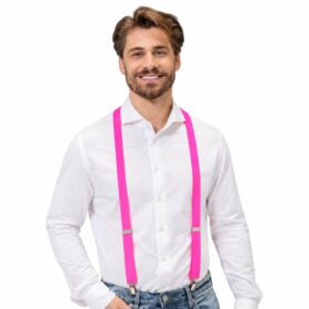 Bretels neon roze