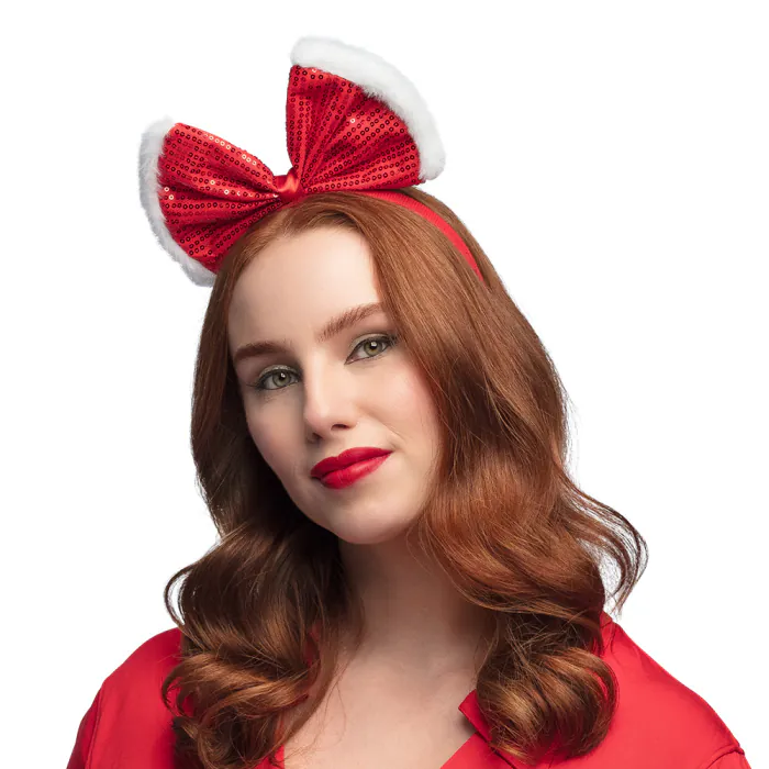 Kerst haarband - diadeem - Met glitters - Afbeelding 3