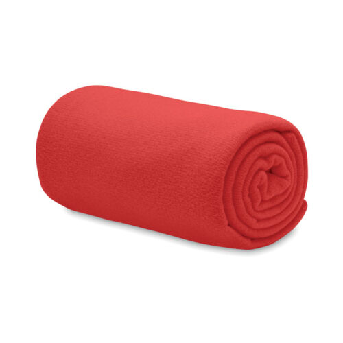 Fleece deken - RPET polar fleece dekentje - 150 x 120 cm - Rood