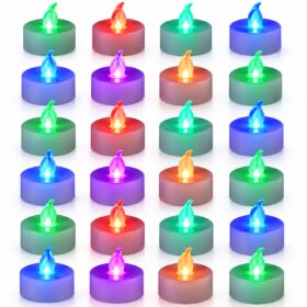 LED theelichtjes 24 stuks - multicolor