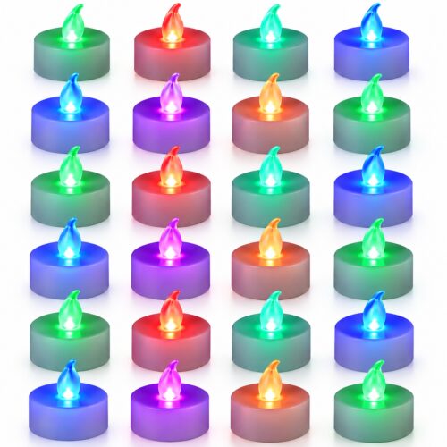 LED theelichtjes 24 stuks - multicolor
