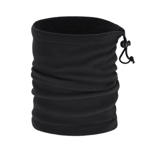 Nekwarmer Polar Fleece - 2-in-1 nekwarmer en muts - Zwart