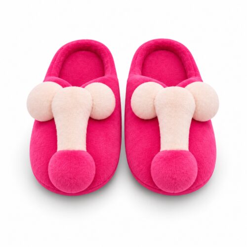 Piemel sloffen - Grappige pantoffels - Roze
