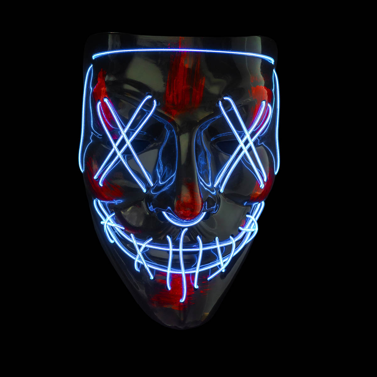 LED Masker Halloween – Purge Stijl – Met Controller – Wit Licht - Afbeelding 3