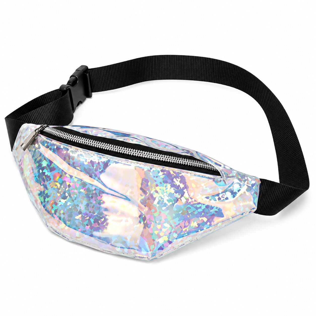 Fanny pack | Glanzend zilver