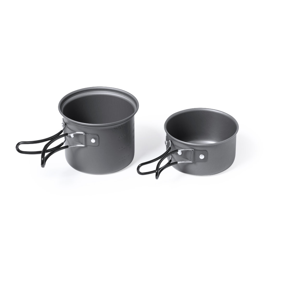 Camping pannenset met bestek - Afbeelding 2