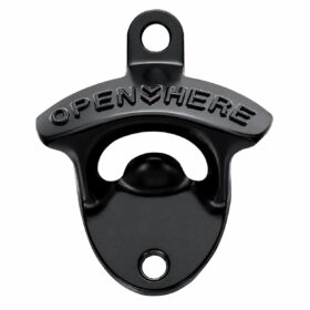 Bieropener muur zwart