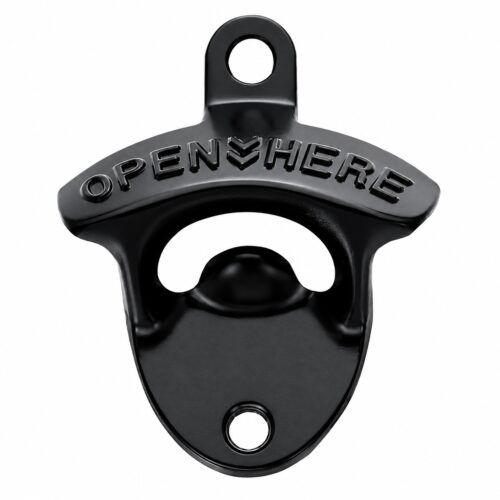Bieropener muur zwart