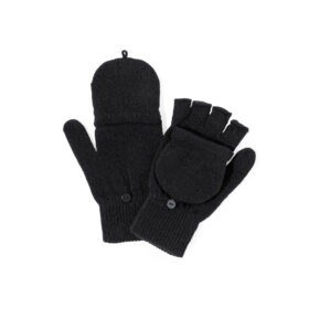 Vingerloze handschoenen acryl one size - zwart