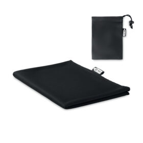 RPET sporthanddoek - Hoog vochtabsorberend vermogen - 30 x 80 cm - Zwart