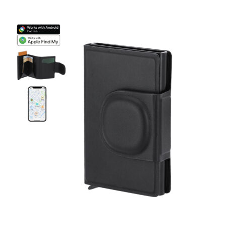 Pasjeshouder met tracker - Zwart - 10 x 6,5 cm