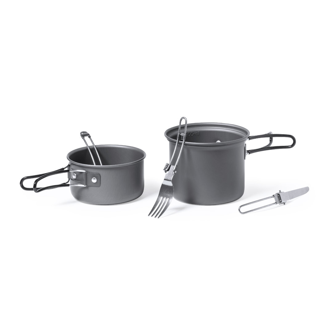 Camping pannenset met bestek - Afbeelding 6