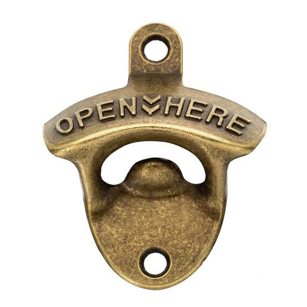 Bieropener muur brons