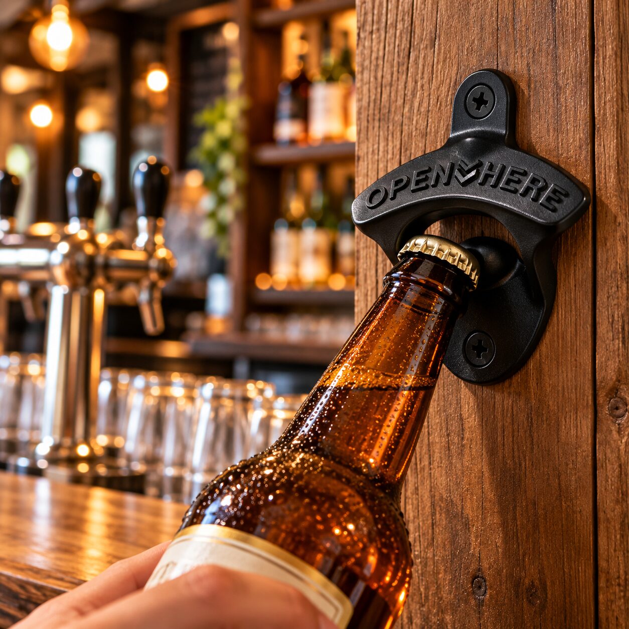 Bieropener muur zwart - Afbeelding 5